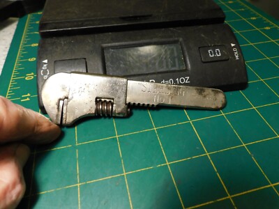 Vintage Sterling No. 1 Adjustable Bicycle Wrench USA Frank Mossberg Attleboro MA