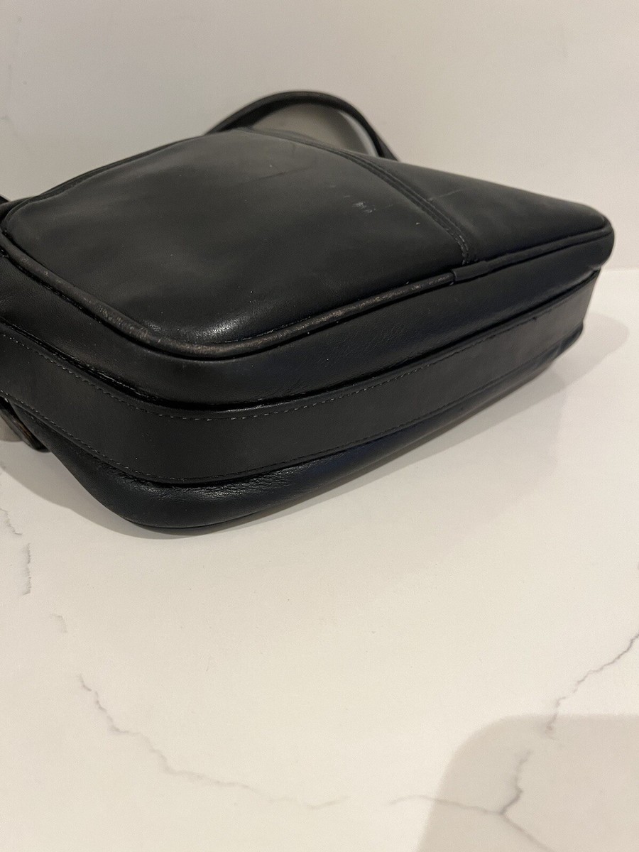 Vintage Coach Black Leather Half Moon Crescent Bag | eBay