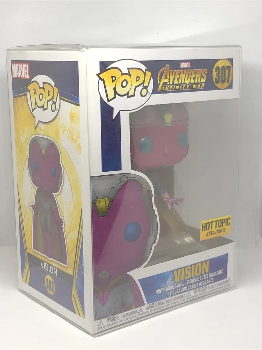 Funko Pop 307 Marvel Avengers Infinity War Vision Hot Topic Exclusive
