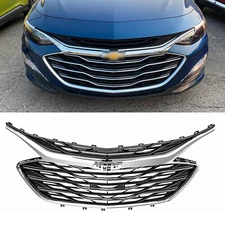 Front Grille Assembly Upper Center Lower Grill For Chevrolet Malibu 2019-2023