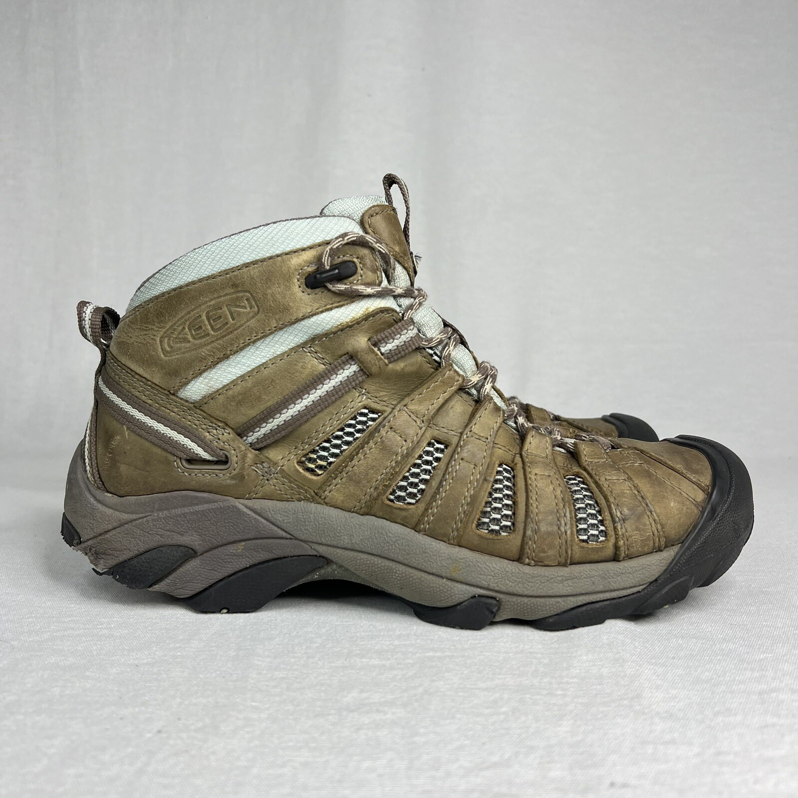 Scarpe da trekking Keen Voyageur Mid stivali outdoor marroni da donna 10 5