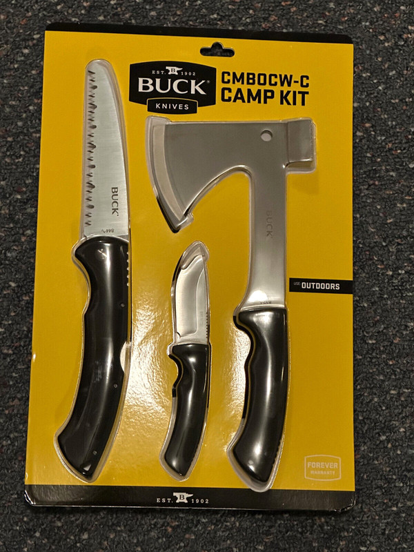 BUCK CMBOWC-C CAMP KIT Hatchet Knife Saw Camper Prepper NEW