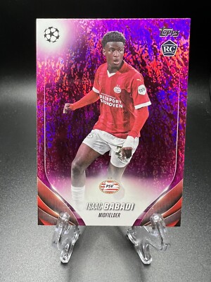 2023-24 Topps UEFA Club Competition Pink Sparkle ISSAC BABADI #22 RC 5185