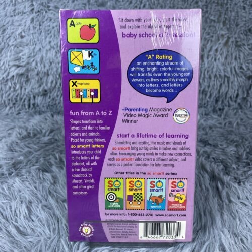 So Smart Letters VHS Tape 2001 Baby School Education Stimulating Subjects Kids - Picture 3 of 6