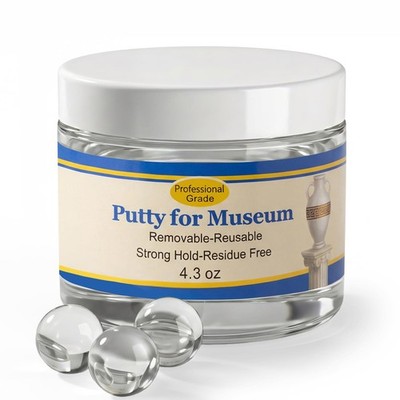 4.3 oz Clear Exhibit Gel for Museum  Removable & Reusable Sticky Mounting Put...