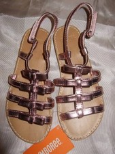 NWT Gymboree ISLAND CRUISE Metallic pink sandals shoes Flats Bows Girl's 13