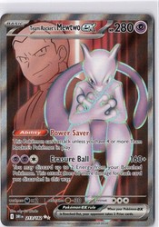 Team Rocket's Mewtwo ex 213/182 Destined Rivals Ultra Rare Holo Full Art