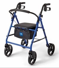 Medline Rollator Walker For Seniors Lightweight Foldable 300 Lb Mobility Aid