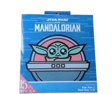 Star Wars Mandalorian Kids Christmas Socks 15 Days Box Size L 3-10 New