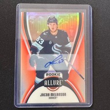 🔌IU 2025-26 UD ALLURE HOCKEY RED RAINBOW AUTO RC JACOB MELANSON #127