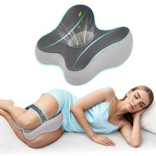 Knee Pillow for Side Sleepers Memory Foam Sciatica Pain Relief Leg Pillow, Re...