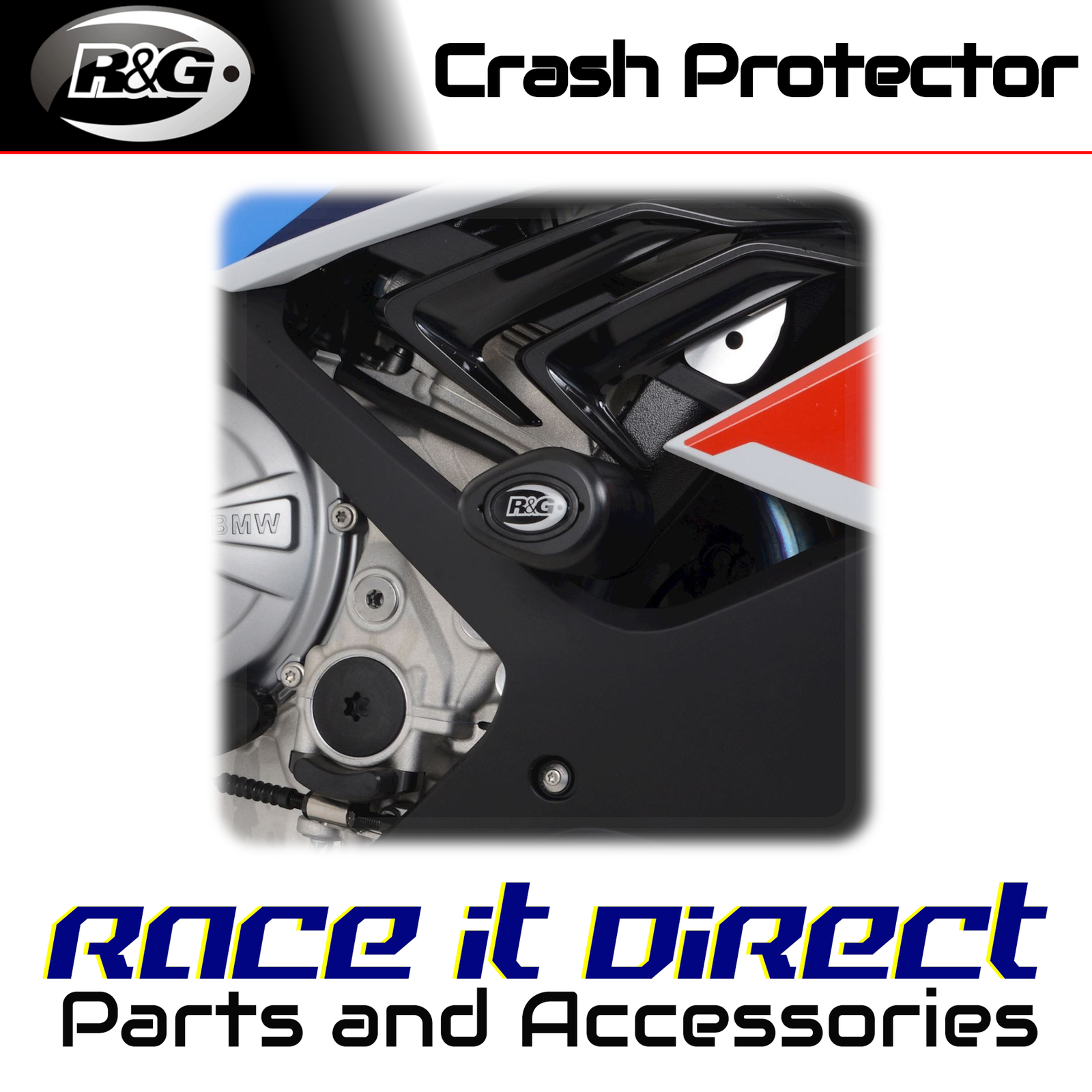 Crash Protectors for BMW M1000RR 2021-2022 Race Aero White R&G