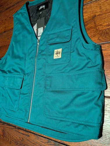 2021 STUSSY Men's 3M Green Insulated Work Vest Size Medium - NWT image 12