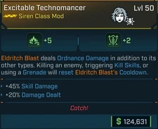 Borderlands 4 🌟 TECHNOMANCER 🌟 VEX +5 CLASS MOD 🌟 SKILL/DMG DEALT 🌟