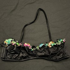 VTG 80s Sea Weed of California Black SWIMSUIT Bikini Top Size 5 A14