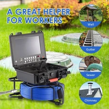 7In Self-Leveling Sewer Camera 66ft Pipe Inspection Camera w 512Hz Transmitter