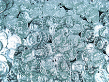 Belly Dancing Coins 10mm Silver 50pc DIY Costumes Dance Stage Jewellery