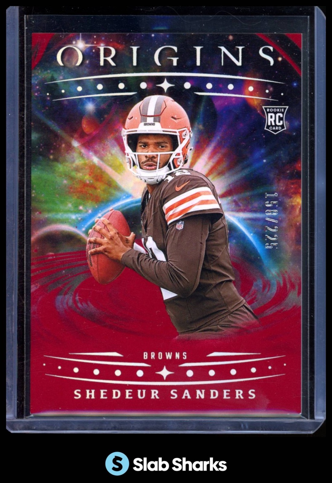 2025 PANINI ORIGINS #107 SHEDEUR SANDERS ROOKIE RED RC ROOKIE /225