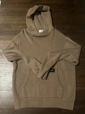 Youngla Layer Hoodie Mens Size Medium Beige Brown Workout