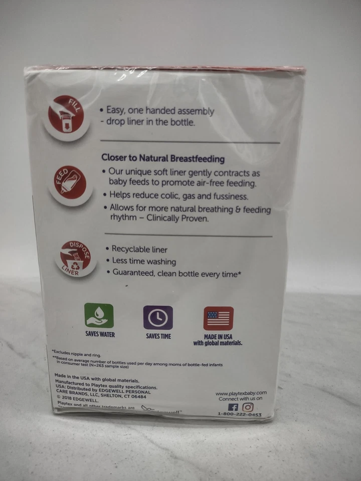 Forros para biberones Playtex Baby Drop-ins (150 piezas) 4 fl oz nuevo paquete sellado Foto 4 de 4