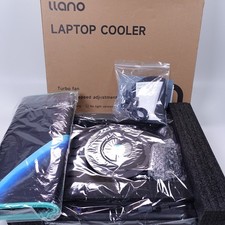 Llano V12 Laptop Cooling Pad Powerful Turbo Fan  Mat - No Light Version - Black
