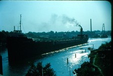 35mm vintage red border Kodachrome-boat freighter--Pittsburgh Steamship Division