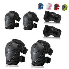 Knee Pads for Kids Toddler Knee Pads and Elbow Pads Set M: 8-15 years Black