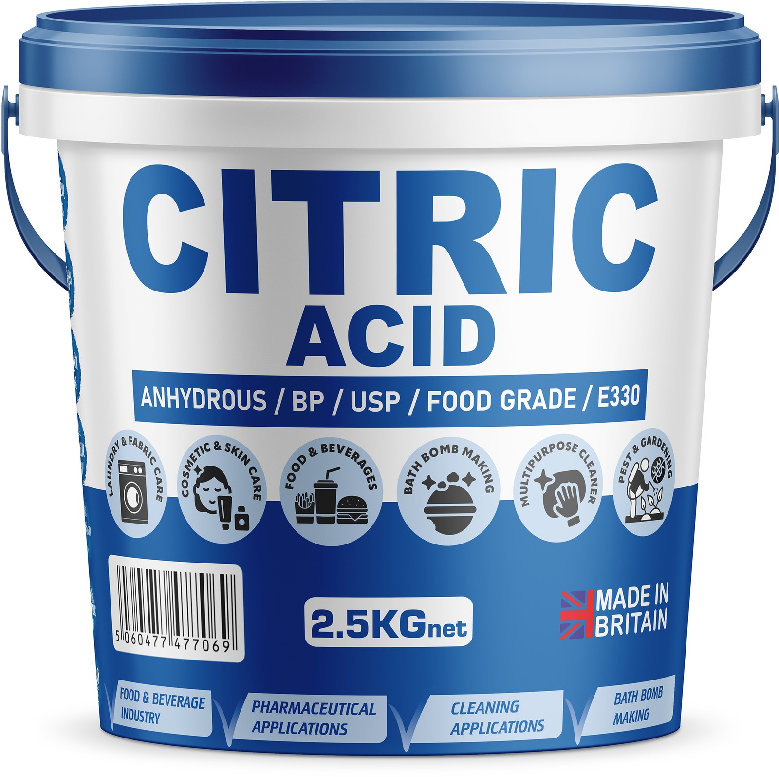Citric Acid Fine Food Grade BUCKET Anhydrous Descaler Bath Bombs Home ...