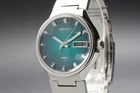 Mint Vintage 1973 KING SEIKO Vanac 5626-7150 Blue Dial AT Men's Watch From JAPAN