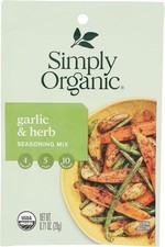Garlic and Herb Vegetable Seasoning Mix, Certified Organic, Vegan, Kosher  0.71