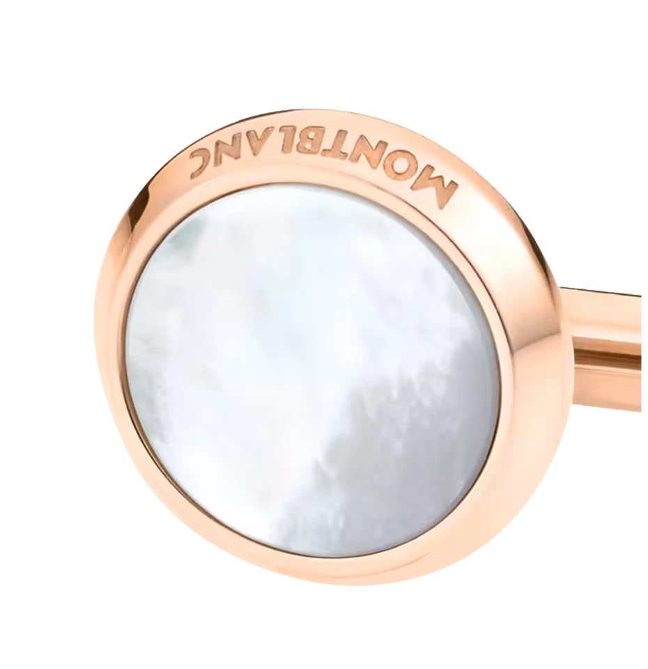 Запонки MONTBLANC Meisterstuck перламутр и розовое золото PVD - Изображение 2 из 4