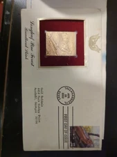 Lot of 5 Lonhleaf Pine Forest 22kt Golden stamp replicas with cards