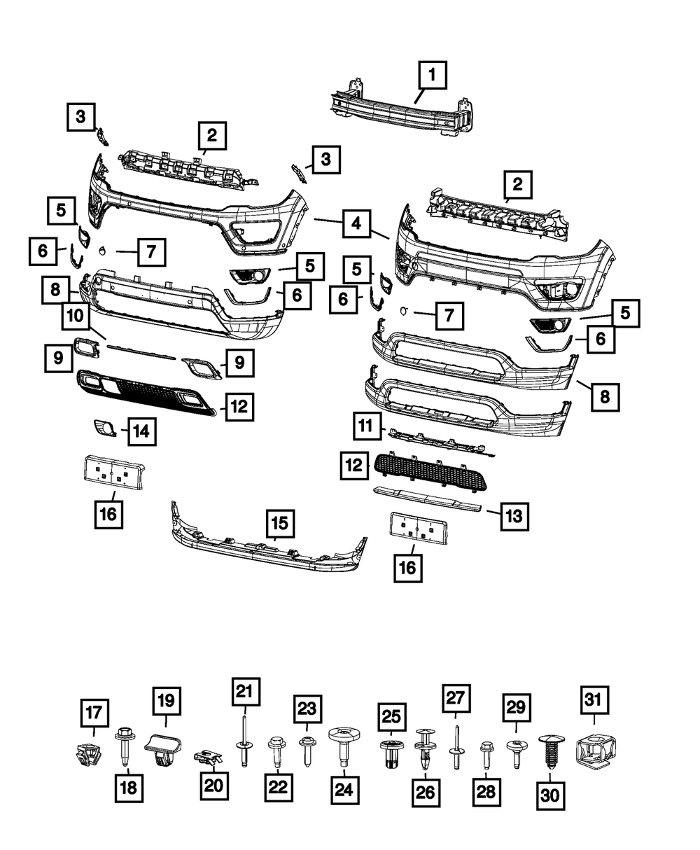 Genuine Mopar Left Fascia Applique 5UQ01RXFAB