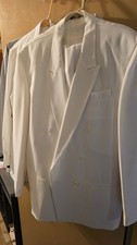 Men's 2pc Classic Regular Fit White Suit Jacket and Pant