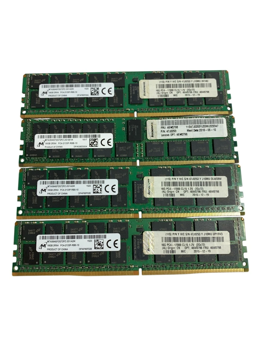 PC4-17000 (DDR4-2133) Bus Speed 64 GB Total Capacity DDR4 SDRAM