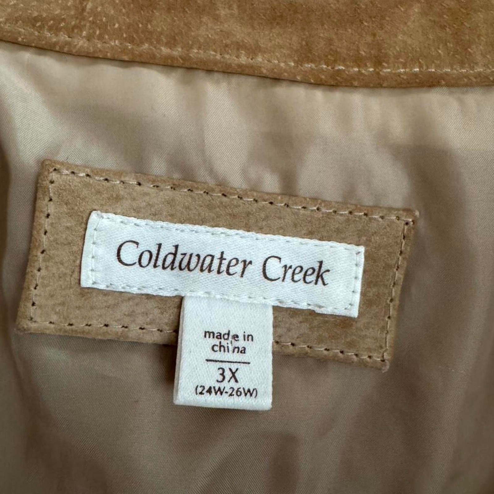 Tan suede jacket button up - image 4