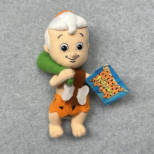 Flintstones Bam Bam Plush VTG 1990s Toy Works w/ Tag 8" Hannah Barbera WB