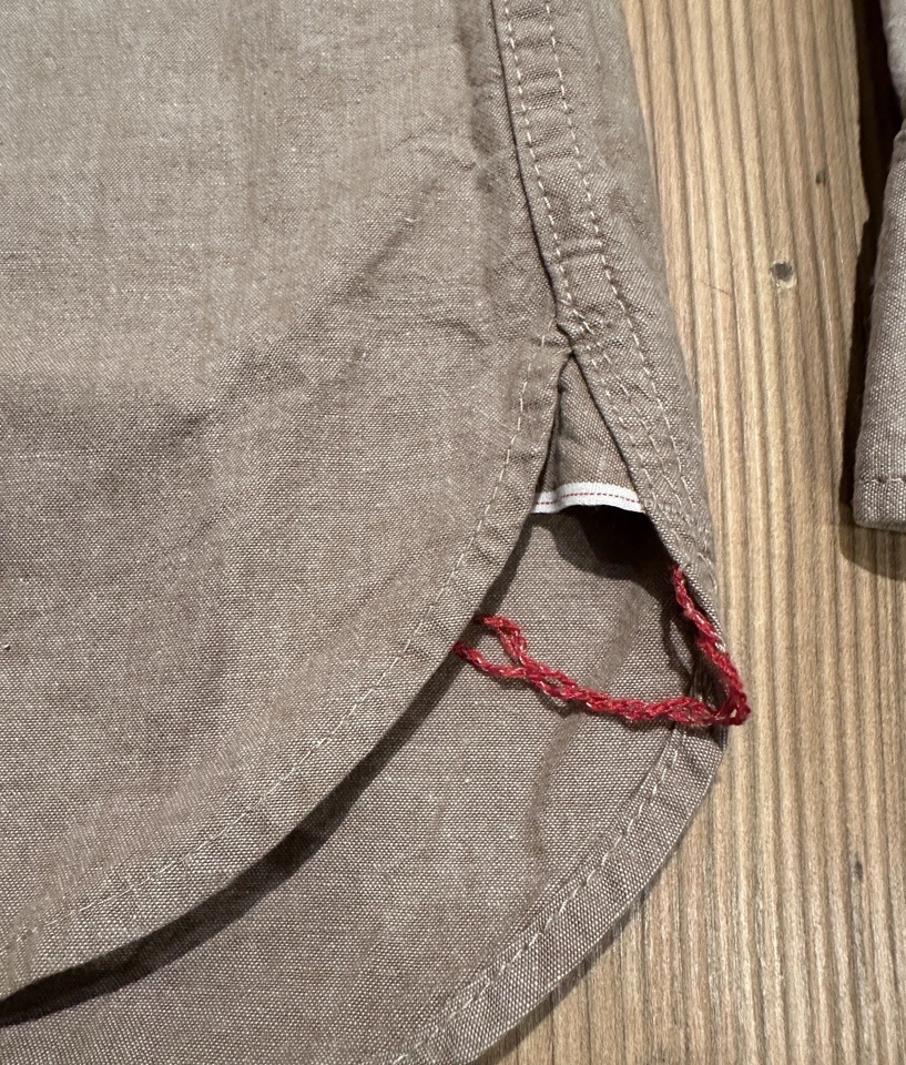 IRON HEART IHSH-315-KHA Selvedge Chambray Western Shirt - Khaki - Bild 3 von 4