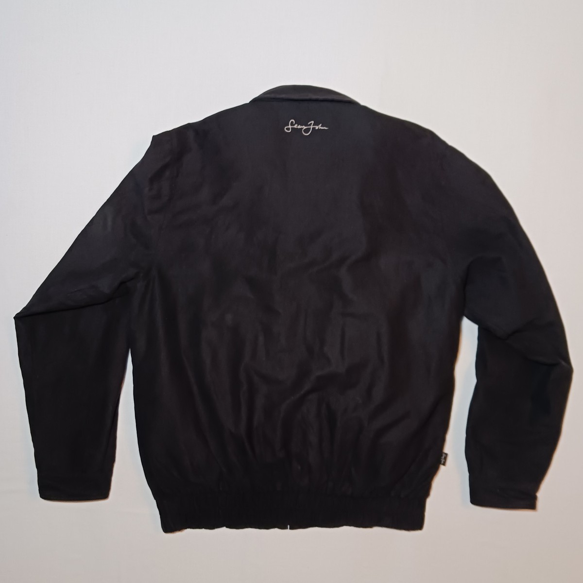 Sean John Mens G-III Apparel Microfiber Windbreaker Jacket XL Black Full Zip View 5