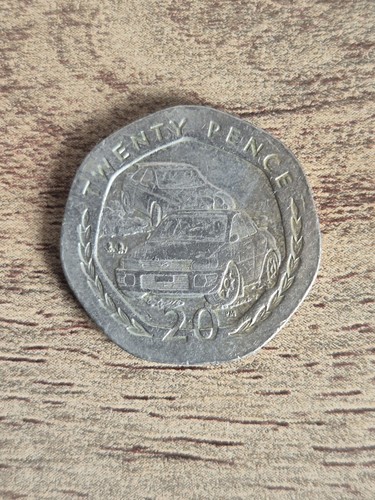 1999 Isle of Man 20p Coin Pence Manx Rally Subaru Impreza Cosworth IOM