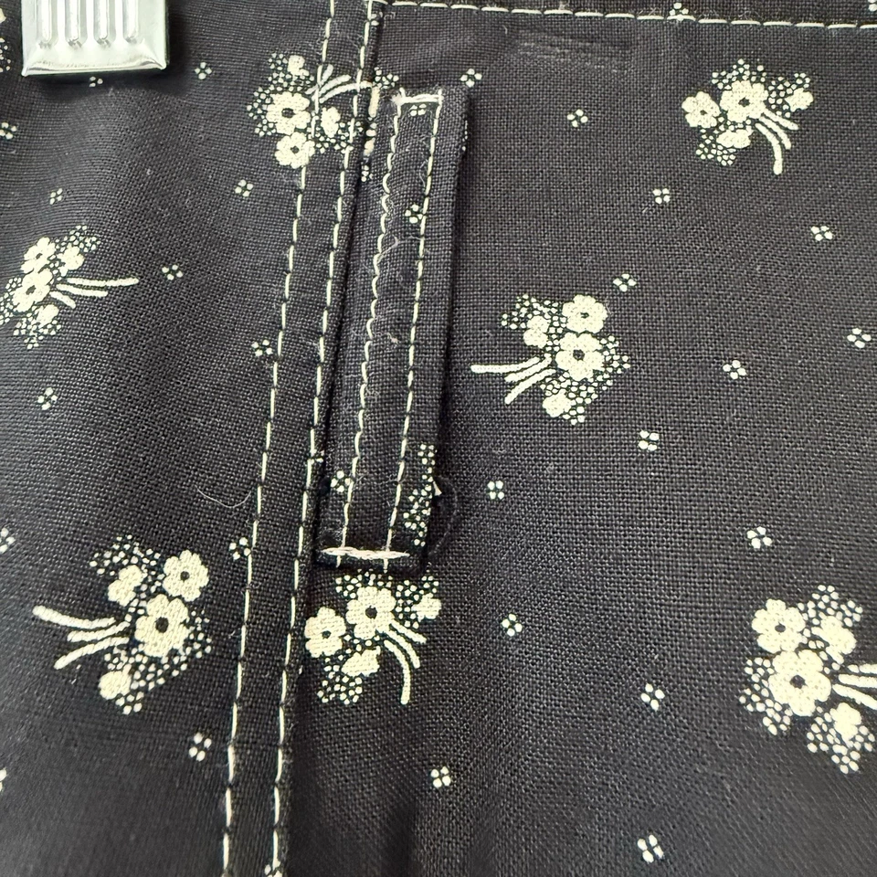 Vintage Betty Barclay Lined Black White Floral Midi A-Line Skirt 1960’s Sz 6 - Image 4 of 4