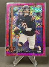 2025 Topps Chrome Caleb Williams Hot Pink X-Fractor #52 Chicago Bears