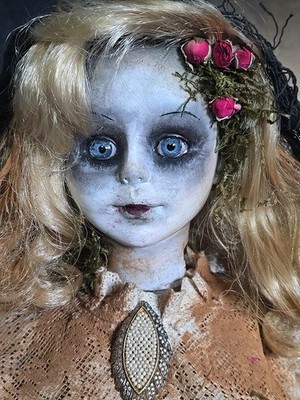 OOAK Creepy Horror Dead Doll Animated Illumitated Hand Painted 28