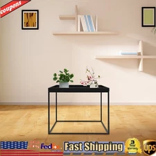 Stylish 24" Square Metal End Table for Home, Office, and Camping