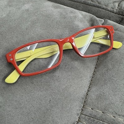 Peepers 783 Rectangle Orange Reading Glasses Power +1.50
