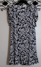 Msk Women's Knit Dress Size S Multicolored Floral Short Sleeve Round Neck