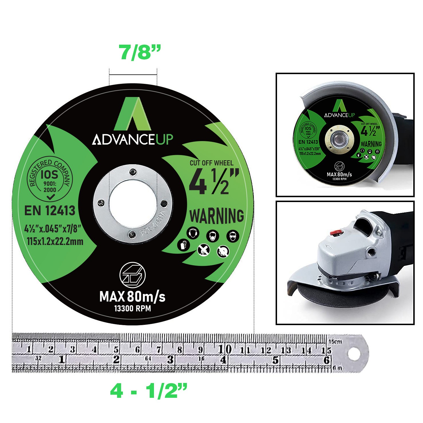 55-Pack 4-1/2 Inch Cut-Off Wheels, Professional Cutting Discs for Angle Grinder