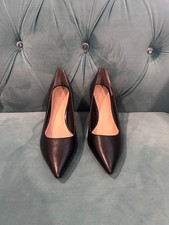 stuart weitzman black genuine leather power pump size 8 Authentic