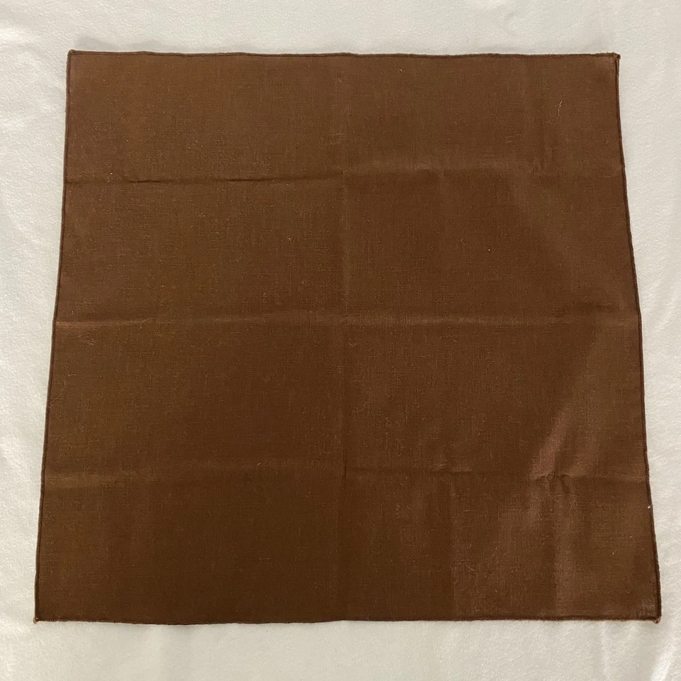 Set of 4 Unbranded Dinner Napkins 16.5" Square Brown Napkins - Image 4 of 4