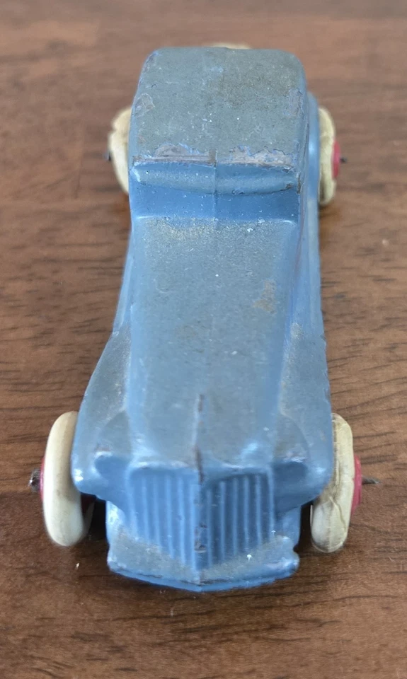 Neumático de repuesto extraíble vintage 1935 Slush Barclay BV148 deportivo 2 7/8" azul Foto 4 de 4